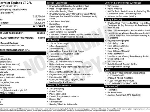 Used 2024 Chevrolet Equinox LT w/ LPO, Floor Liner Package AWD/4WD image 7