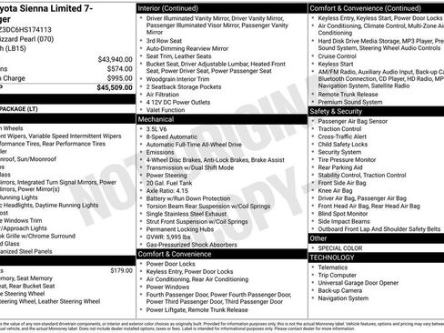 Used 2017 Toyota Sienna Limited image 20