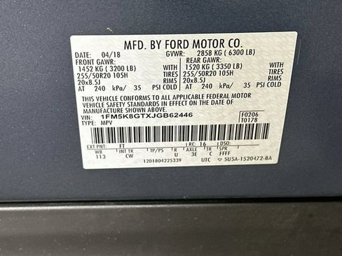 Used 2018 Ford Explorer Sport w/ Equipment Group 401A AWD/4WD image 39
