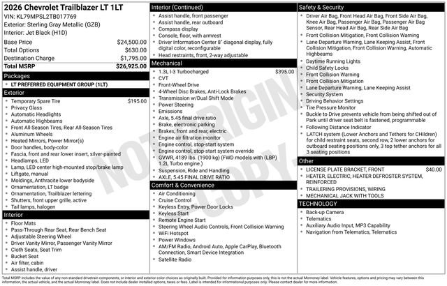 Used 2026 Chevrolet TrailBlazer LT FWD image 2