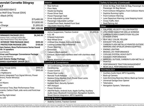 Used 2025 Chevrolet Corvette Stingray Preferred Cpe w/ Z51 Performance Package RWD image 30