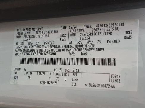 Certified 2024 Ford Transit 250 Low Roof w/ Exterior Upgrade Package image 21