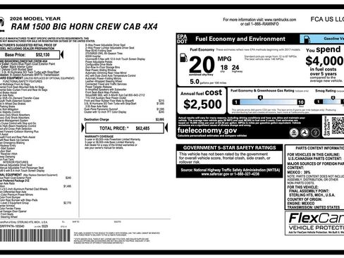 Used 2026 RAM 1500 Big Horn AWD/4WD image 2