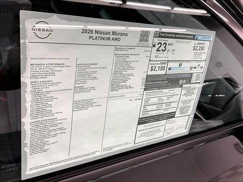 New 2026 Nissan Murano Platinum w/ Technology Package AWD/4WD image 42