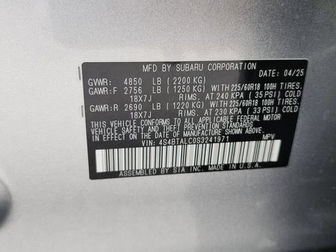 Certified 2025 Subaru Outback Onyx Edition AWD/4WD image 33