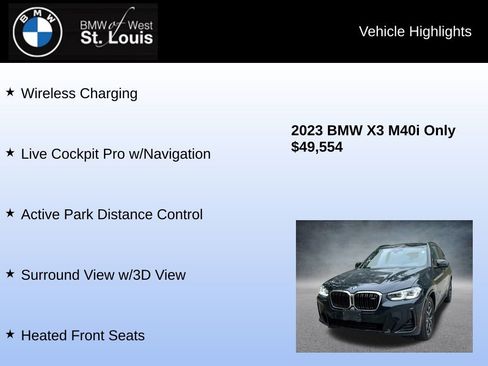 Used 2023 BMW X3 M40i w/ Premium Package image 24