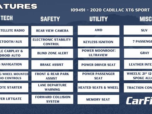 Used 2020 Cadillac XT6 Sport w/ LPO, Floor Liner Package image 33