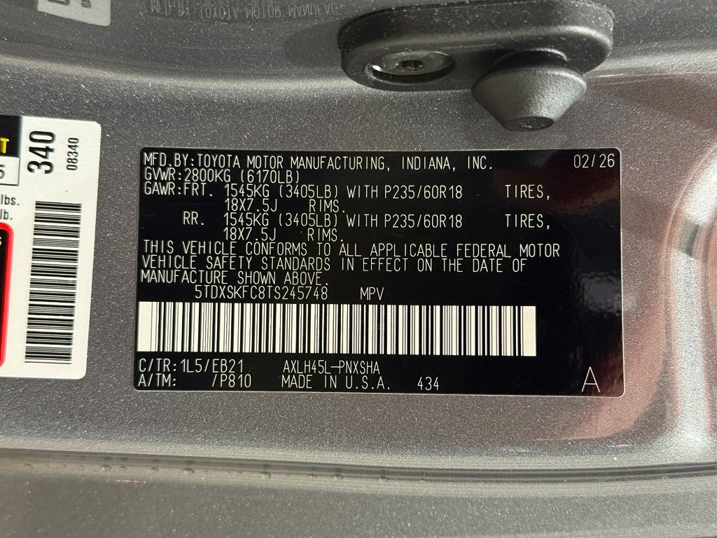 Certified 2026 Toyota Sienna XSE AWD/4WD image 33