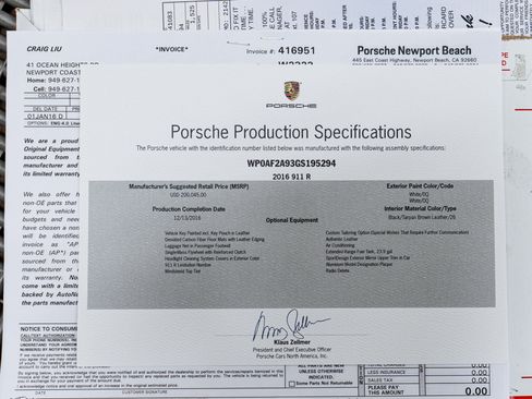 Certified 2016 Porsche 911 R RWD image 47