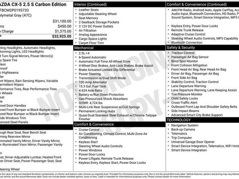 Used 2023 MAZDA CX-5 Carbon Edition image 2