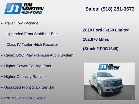 Used 2018 Ford F150 Limited w/ Trailer Tow Package AWD/4WD image 8
