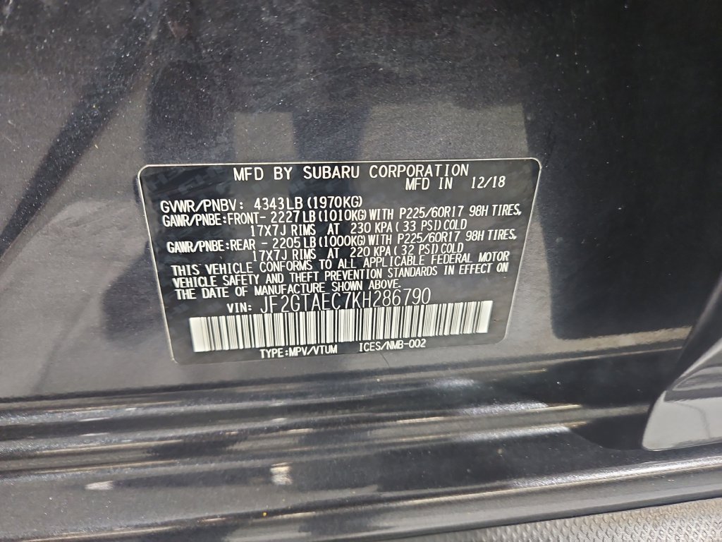 Used 2019 Subaru Crosstrek 2.0i Premium w/ Eyesight System AWD/4WD image 29