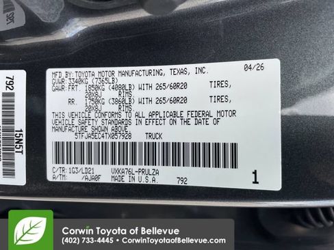 New 2026 Toyota Tundra Limited AWD/4WD image 23