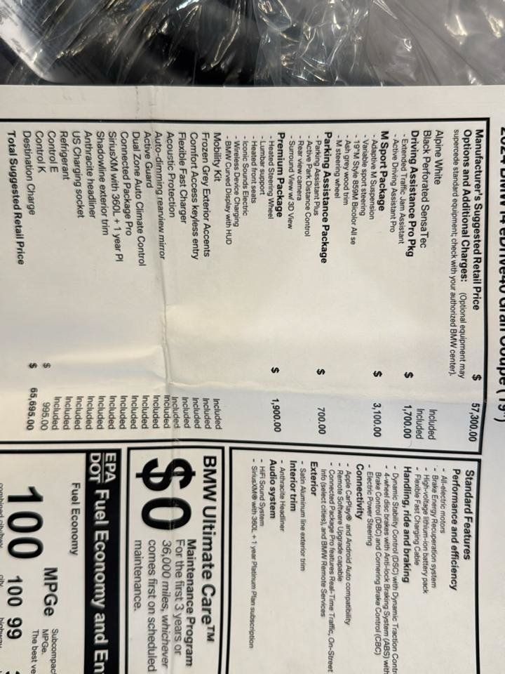 Used 2024 BMW i4 eDrive40 w/ M Sport Package RWD image 35