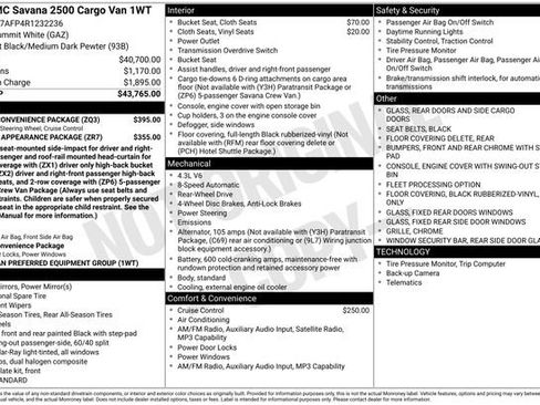 Used 2024 GMC Savana 2500 w/ Driver Convenience Package RWD image 20