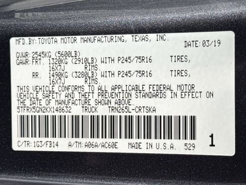 Used 2019 Toyota Tacoma SR w/ SX Package RWD image 28