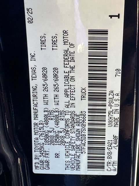 Certified 2025 Toyota Tundra Limited w/ TRD Off-Road Package AWD/4WD image 46