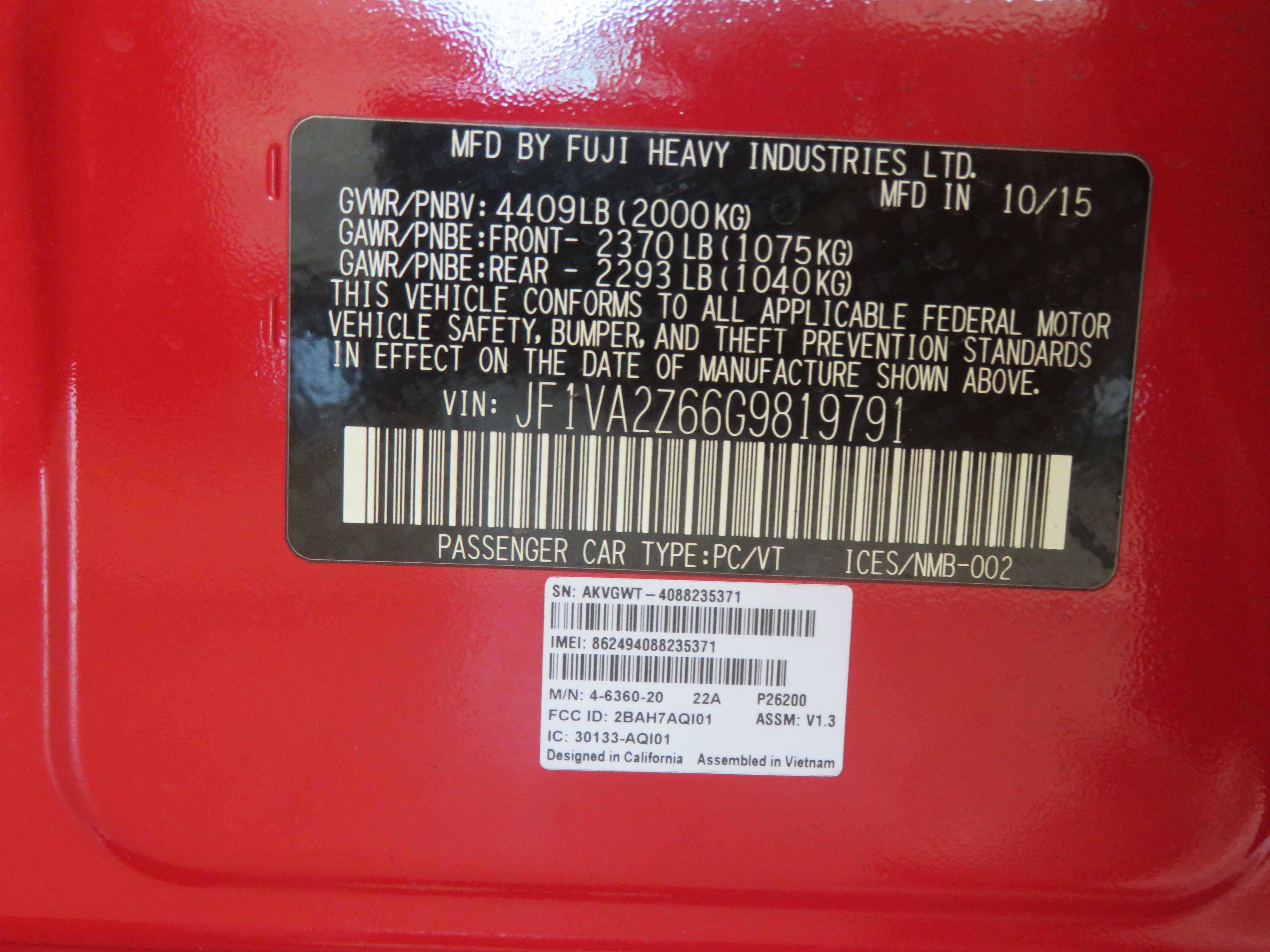Used 2016 Subaru WRX STI Limited AWD/4WD image 74