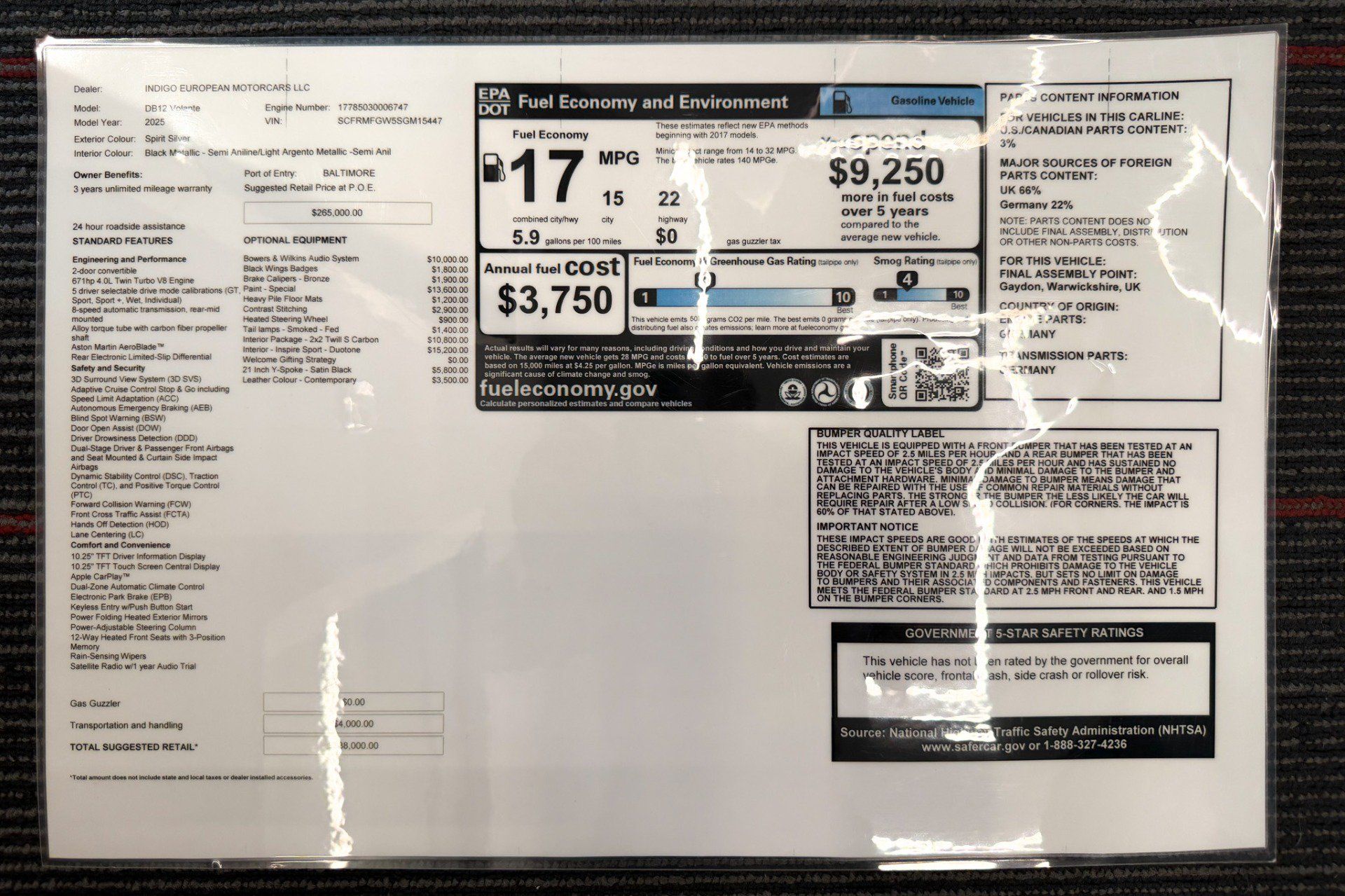 Used 2025 Aston Martin DB12 Convertible RWD image 23