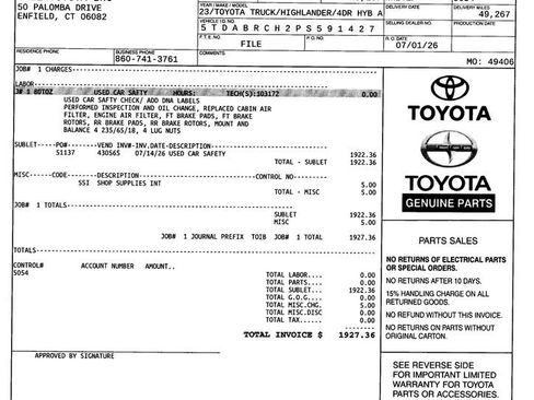 Used 2023 Toyota Highlander Bronze Edition AWD/4WD image 12