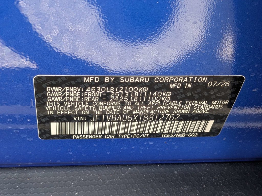 New 2026 Subaru WRX GT AWD/4WD image 19