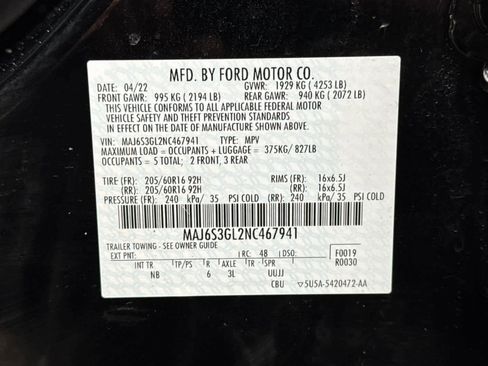 Certified 2022 Ford EcoSport SE w/ SE Convenience Package image 30