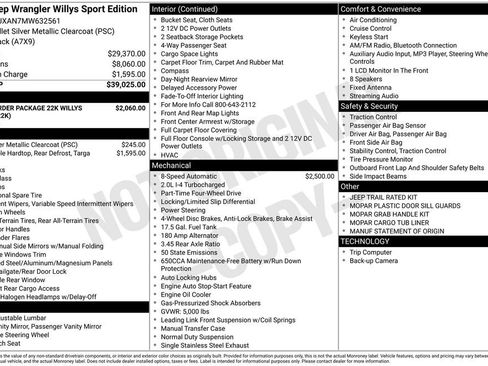 Used 2021 Jeep Wrangler Sport image 6