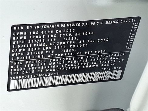 New 2026 Volkswagen Taos SE image 11