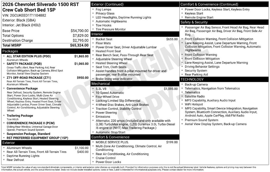 Used 2026 Chevrolet Silverado 1500 RST w/ All Star Edition Plus AWD/4WD image 4