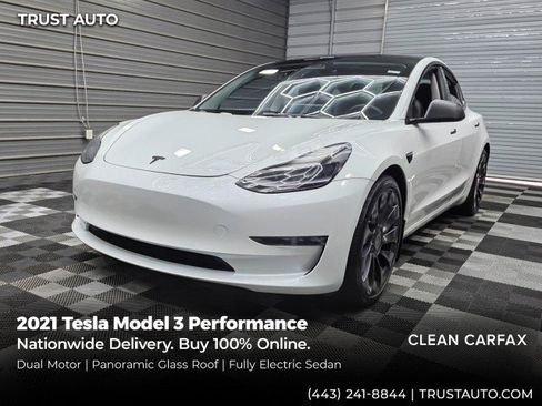 Used 2021 Tesla Model 3 Performance AWD/4WD image 1