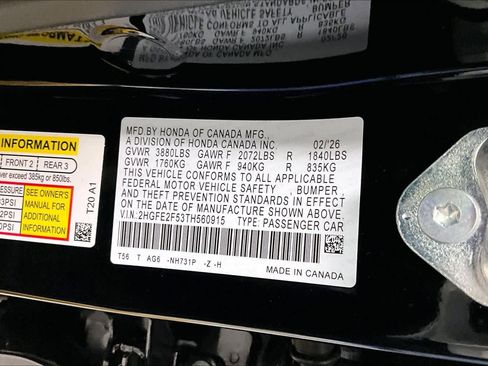 New 2026 Honda Civic Sport image 22