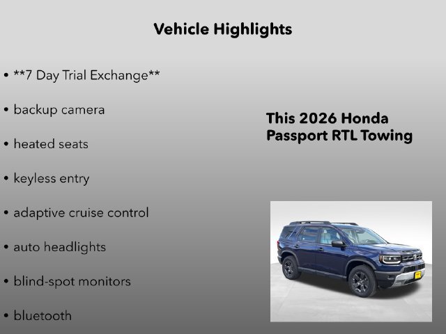 New 2026 Honda Passport RTL image 5