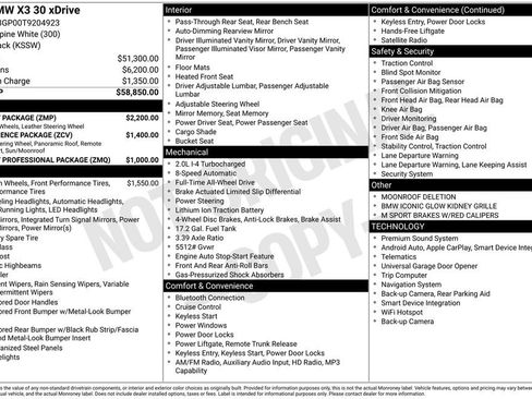 Used 2026 BMW X3 xDrive30 w/ M Sport Package AWD/4WD image 6