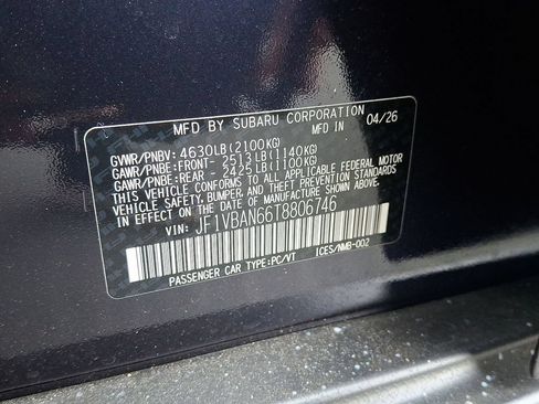New 2026 Subaru WRX Limited w/ WRX Enhancement Package AWD/4WD image 18