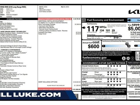 Used 2023 Kia EV6 Wind w/ Wind Technology Package RWD image 1