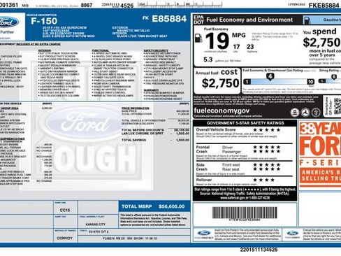 Used 2015 Ford F150 Lariat w/ Equipment Group 502A Luxury AWD/4WD image 2