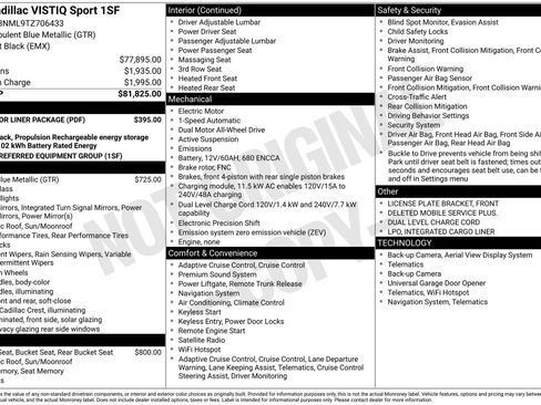 New 2026 Cadillac Vistiq Sport w/ LPO, Floor Liner Package image 1