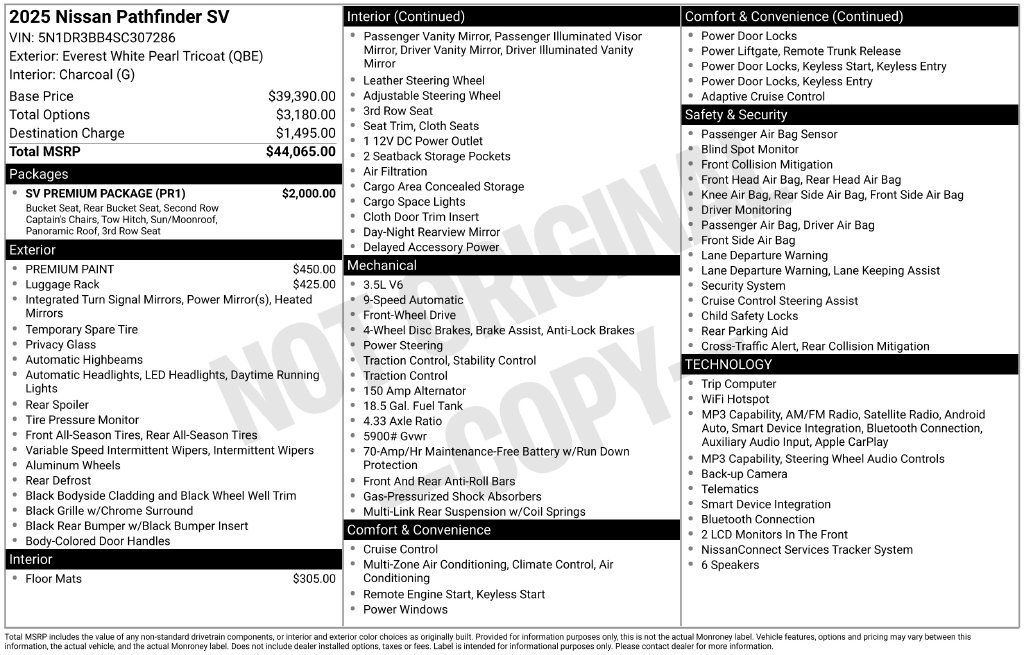 Used 2025 Nissan Pathfinder SV w/ SV Premium Package FWD image 53