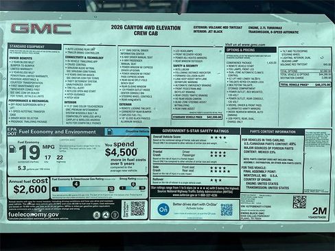 New 2026 GMC Canyon Elevation w/ Convenience Package image 21