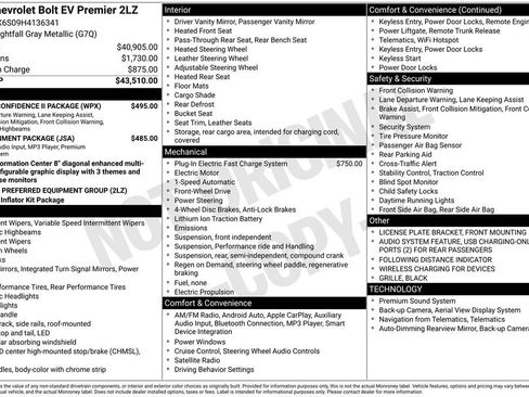 Used 2017 Chevrolet Bolt Premier w/ Driver Confidence II Package image 5