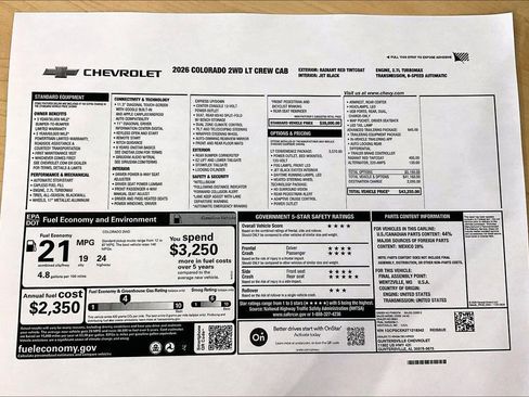 New 2026 Chevrolet Colorado LT w/ LT Convenience Package RWD image 14