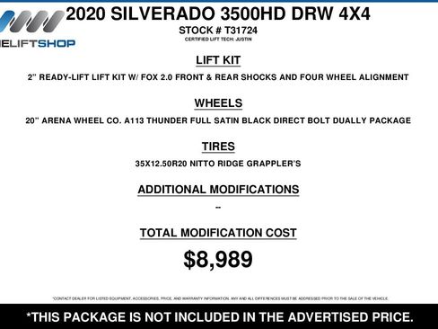 Used 2020 Chevrolet Silverado 3500 LT w/ All Star Edition image 2