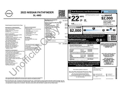 Used 2023 Nissan Pathfinder SL w/ Lighting Package (N92) AWD/4WD image 5
