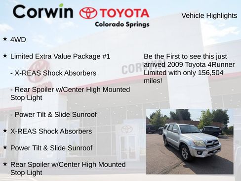 Used 2009 Toyota 4Runner Limited w/ Limited Extra Value Pkg 1 AWD/4WD image 4