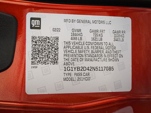 Used 2022 Chevrolet Corvette 2LT w/ Z51 Performance Package image 37