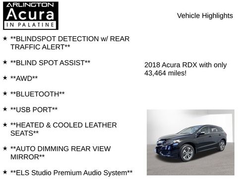 Certified 2018 Acura RDX AWD w/ Advance Package image 7