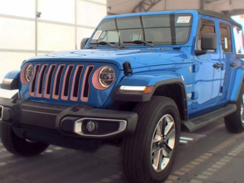 Used 2022 Jeep Wrangler Unlimited Sahara w/ LED Lighting Group AWD/4WD image 1