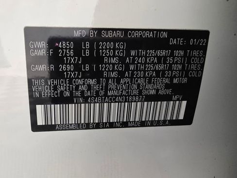 Used 2022 Subaru Outback Premium image 43