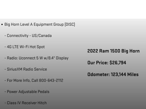 Used 2022 RAM 1500 Big Horn w/ Trailer Tow Group AWD/4WD image 24