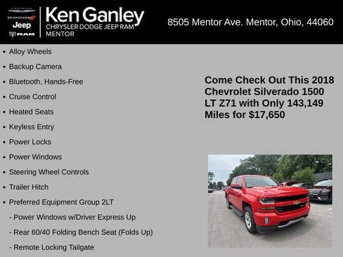 Used 2018 Chevrolet Silverado 1500 LT w/ All Star Edition AWD/4WD image 5